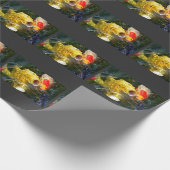 Gelber Karpfen Koi und Goldfische auf der Wasserob Geschenkpapier (Ecke)
