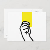 Gelber Kartenfußball Postkarte (Vorne/Hinten)