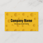 Gelber Käse mit Löchern Visitenkartenvorlage Visitenkarte (Vorderseite)