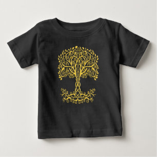 Gelber Keltenbaum Baby T-shirt