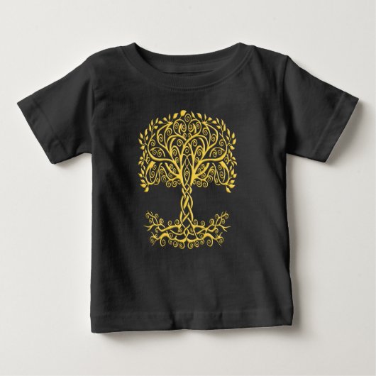 Gelber Keltenbaum Baby T-shirt (Vorderseite)