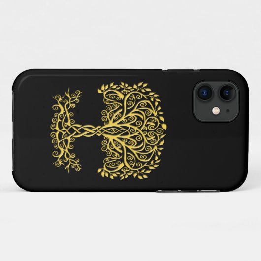 Gelber Keltenbaum Case-Mate iPhone Hülle (Rückseite (Horizontal))