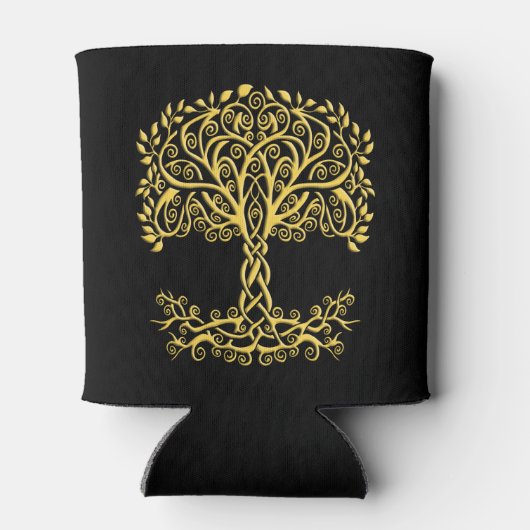 Gelber Keltenbaum Dosenkühler (Rückseite)