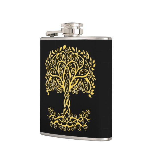 Gelber Keltenbaum Flachmann (Links)