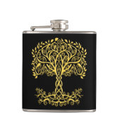 Gelber Keltenbaum Flachmann (Vorderseite)