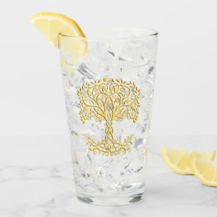 Gelber Keltenbaum Glas