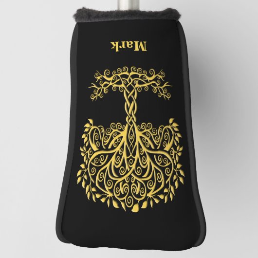 Gelber Keltenbaum Golf Headcover (Rotieren 90)