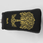 Gelber Keltenbaum Golf Headcover (Vorderseite)