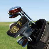 Gelber Keltenbaum Golf Headcover (In Situ)