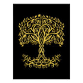 Gelber Keltenbaum Poster (Vorderseite)