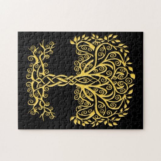 Gelber Keltenbaum Puzzle (Horizontal)