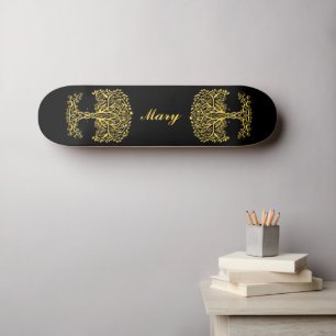 Gelber Keltenbaum Skateboard