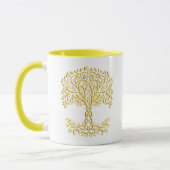Gelber Keltenbaum Tasse (Links)