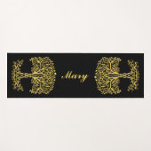 Gelber Keltenbaum Yogamatte (Vorderseite (Horizontal))