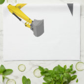 gelber Kettenbagger Handtuch (Gefaltet)