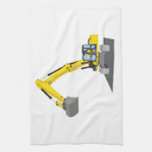 gelber Kettenbagger Handtuch (Vertikal)