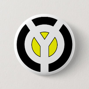 Gelber Knopf Button