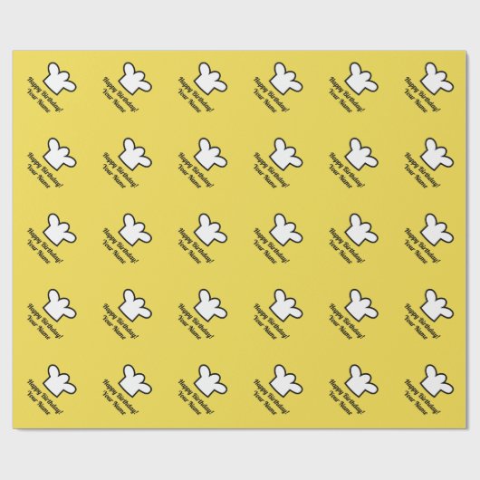 Gelber Koch Köchin zum Geburtstag Geschenkpapier (Flach)