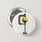 gelber Kopf gefangen in einem Laster Button (Vorne & Hinten)
