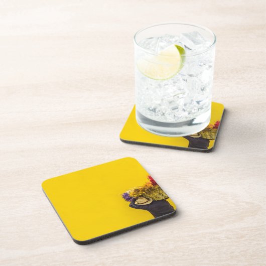Gelber Korb Getränkeuntersetzer (Rechte Seite)