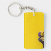 Gelber Korb Schlüsselanhänger (Vorderseite)