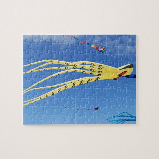 Gelber Kraken-Drachen Puzzle (Horizontal)