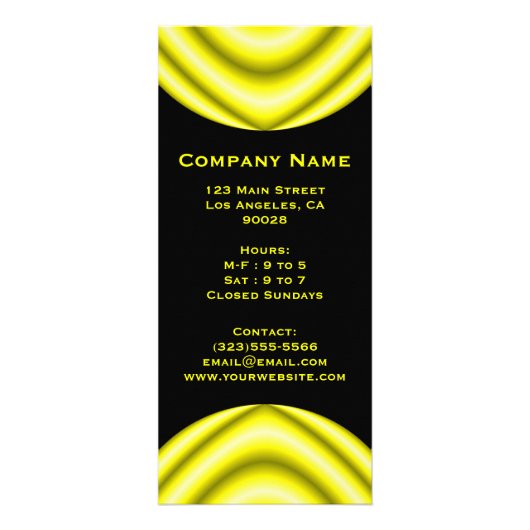 gelber Kreis Werbekarte (Vorne)