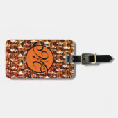 Gelber Kristall Edelstein Gepäckanhänger (Vorderseite horizontal)