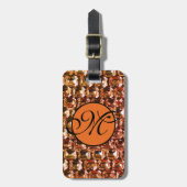 Gelber Kristall Edelstein Gepäckanhänger (Vorderseite vertikal)