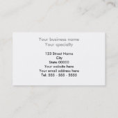 Gelber Kronleuchter auf weißer Visitenkarte (Rückseite)