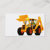 Gelber kundenspezifischer Baggerbau Visitenkarte (Rückseite)