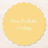 Gelber Küstenstrand Untersetzer (Vorderseite)