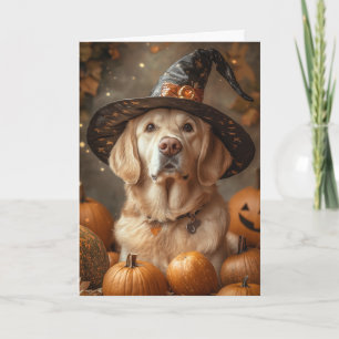 Gelber Lab Halloween Feiertagskarte