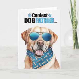 Gelber Lab Hund Coolster Papa Vatertag Feiertagskarte
