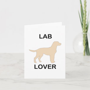 Gelber Lab Liebhaber Karte