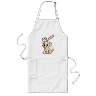 Gelber Lab Osterhase Cartoon Lange Schürze