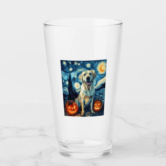 Gelber Labrador (1) Glas (Vorderseite)