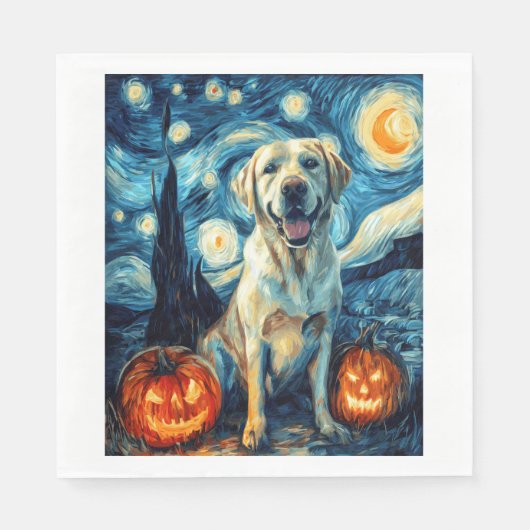 Gelber Labrador (1) Serviette (Vorderseite)