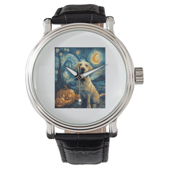 Gelber Labrador (2) Armbanduhr (Vorderseite)