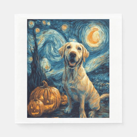 Gelber Labrador (2) Serviette (Vorderseite)