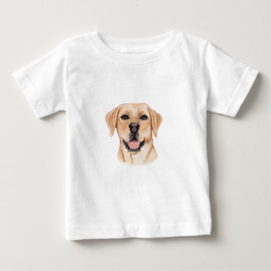 Gelber Labrador Baby T-shirt (Vorderseite)