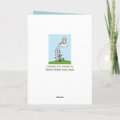 Gelber Labrador Engel mit Liebe 2 Karte (Rückseite)