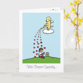 Gelber Labrador Engel mit Liebe Karte (Gelbe Blume)