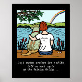 Gelber Labrador Engel und Mama 2 Poster (Vorne)