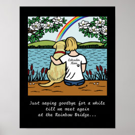 Gelber Labrador Engel und Mama Blonde S Poster