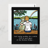 Gelber Labrador Engel und Mama Postkarte (Vorne/Hinten)