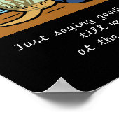 Gelber Labrador Engel und Vater 1 Poster (Ecke)