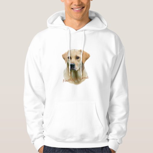 Gelber Labrador Fathful Freund für Kleid Hoodie (Vorderseite)