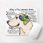 Gelber Labrador-Gehirn-Atlas Mousepad (Mit Mouse)