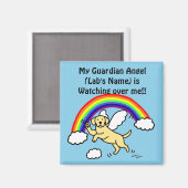 Gelber Labrador Guardian Engel (Rainbow Bridge) Magnet (Vorderseite/Rückseite)